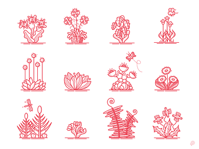 Flowers flowers illustration lineart monochrome