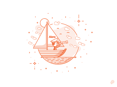 Discover - Empty states 2d app art boat boy captain design empty states emptystate icon icons illustration line lineart lines monochrome