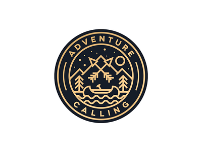 Adventure 2d adventure arrows badge canoe design icon icons illustration lake line lineart linelogo lines linework logo logodesign logotype monochrome mountains