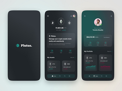 Plutus. | Web3 mobile app UI design