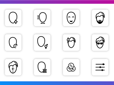 Face App Icons design graphic design icon illustration logo ui ux vector