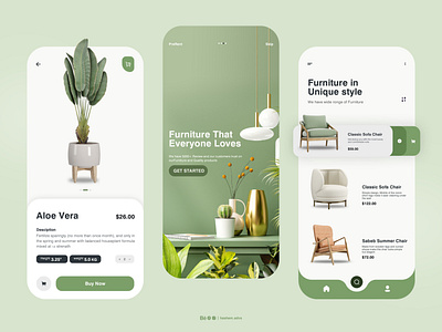 Furniture store UI furniture online shopping mobile app shop ui