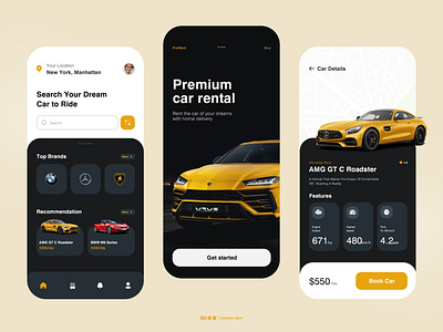 Cars UI app car mobile online shopping mobile app rent ui ux