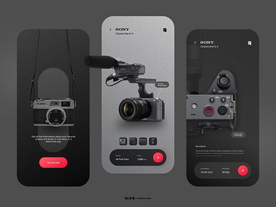 Camera store UI app branding camera mobile online shopping mobile app ui ux