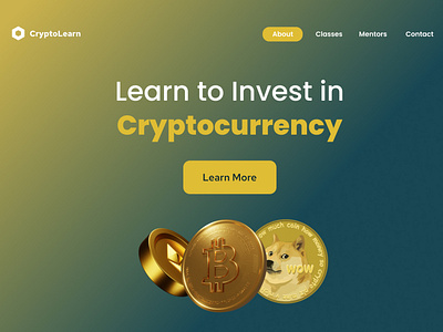 Cryptocurrency Website Hero Section cryptocurrency product design ui ui design uiux uiux design ux design web design website design