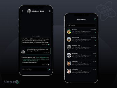 SimpleX Chat Redesign branding chat crypto design messenger ui ux