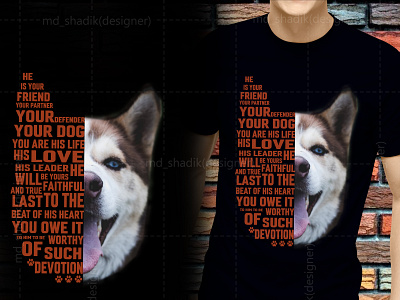 Dog image in t-shirt design custom t shirt dogimage dogtshirt graphic design imageintshirt t shirt typography t shirt unique t shirt