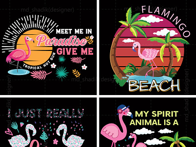 FLAMINGO T-SHIRT DESIGN typography