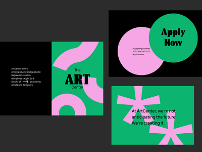 Project for art center branding graphic design ui