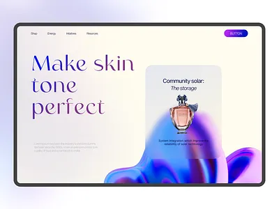 Parfum Web Header graphic design ui