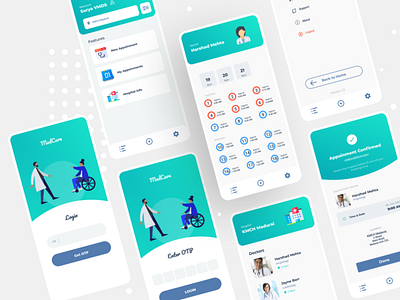 Doctor Appointment App UI android booking app ui doctor app mobile application