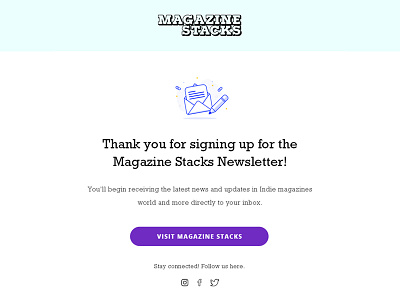 Newsletter dailyui design email minimal newsletter sign up subscription thanks you ui