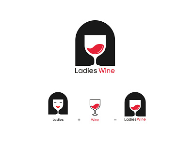 LadiesWine Logo design graphic design icon illustration logo vector