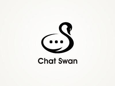 ChatSwan Logo abstract application logo bubbletalk chat design graphic design icon logo swan talk vector
