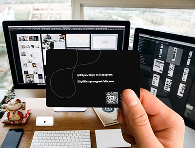 Digital business card | EllyGDesign branding business card clean design digital business card graphic design identity identity design logo minimal minimal business card minimal design minimalist desig vegan designer