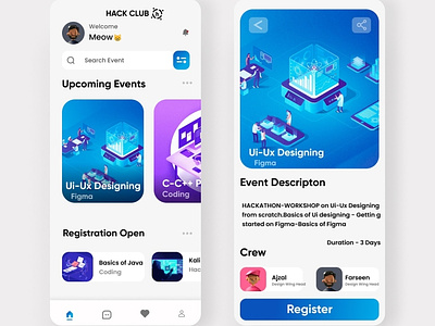 Event App Ui concept