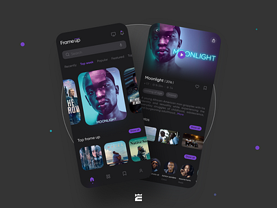 Movie app Dark Mode app design ui ux