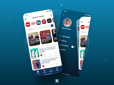 News App app design news ui ux