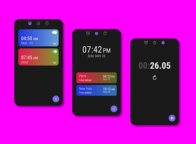 Simple Clock App clock app graphic design ux
