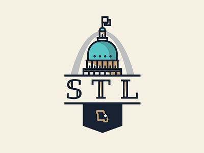 STL Badge badge illustration logo midwest