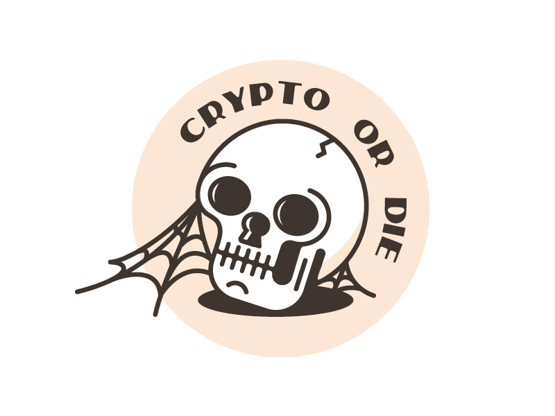Crypto 4 Liiife Badge badge keyhole key skull encryption security privacy cryptography