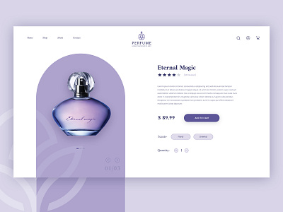 E-commerce shop (Single Item)- #012 design e commerce perfume shop ui uichallenge ux website