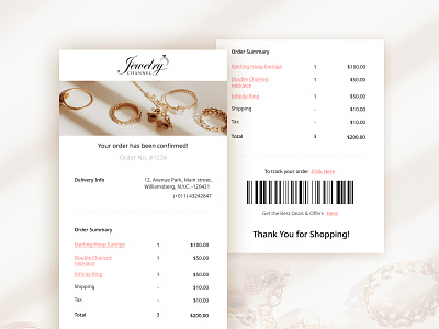 Email Receipt (UI Challenge #017) 017 dailyui emailreceipt ui uichallenge uidesign ux