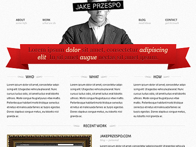 Portfolio Redesign black portfolio red type white