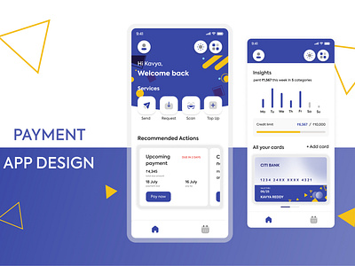 Payment Application Design by Kavya Reddy on Dribbble