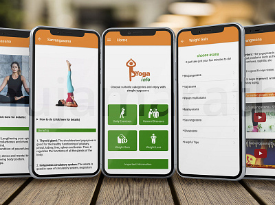 UI-Yoga Info App advertising ui ui design ui ux yoga app