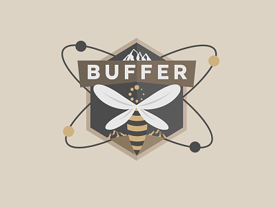 Buffer contest logo badge bee buffer contest logo event logo graphic graphic design logo quiz bee rustic