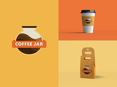 Coffee Jar bag brand branding coffee cup jar logo