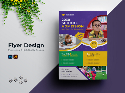 Kids School Admission Flyer admission flyer business flyer corporate flyer creative flyer design digital flyer flyer flyer design flyers graphic design graphxistix kids flyer modern flyer professional flyer school admission school flyer unique flyer