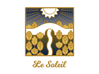 Le soleil 2d adobe illustrator design graphics illustration illustrator logo minimal monoline sun vector