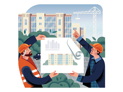 Building residential house adobe illustrator apartment building architect architecture branding builders building the house characters construction conversation crane design digital engineer facade house illustration vector workers working site