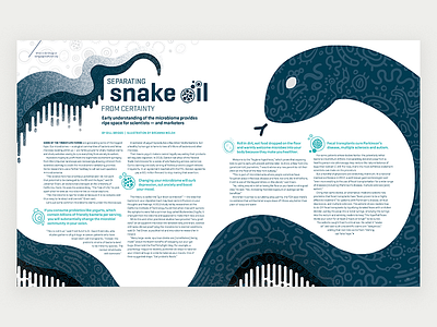 Snake Oil editorial health magazine microbiome oil research science snake spot