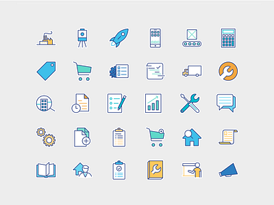 Various Icons data e commerce icons management project