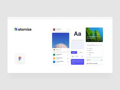 Atomize for Figma 🟣 atomize branding design system figma framework icons styleguide symbols typography ui webdesign