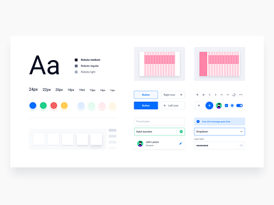 Design System in progress! avatar button design system framework grid guidelines icons showcase sketch typography ui web