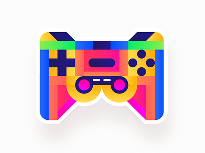 Game Controller 🎮 abstract art creative game geometric illustration pattern shape video games