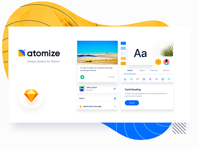 Atomize 2.0 is finally here 🚀 atomize avatar design system framework icon nested symbols sketch style guide typography ui design