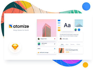 Atomize 3.0 🚀 abstract atomize branding design system pattern shape sketch ui