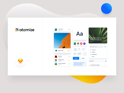 Atomize 4.0 - Light Theme abstract atomize branding design design system framework icon minimal sketch typography ui ux web design