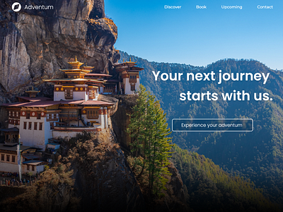 Adventum Travel Page design ui ux web web design website