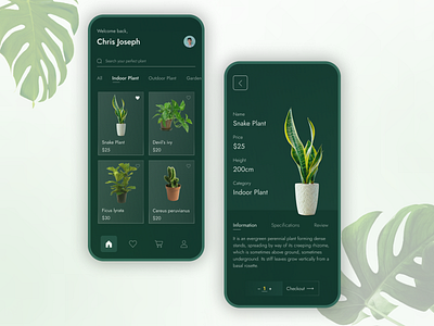 Plant shop app design designing plant app ui