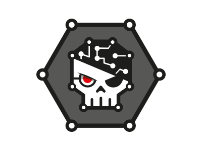 Skull head pcb illustator illustration vector vectoriel