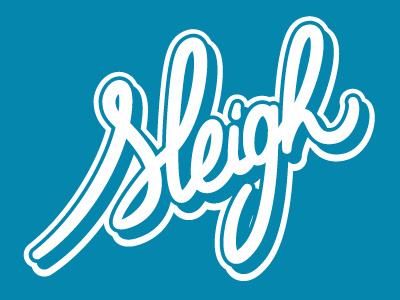 Logo Sleigh 2015 lettering tag tipographie typo vector