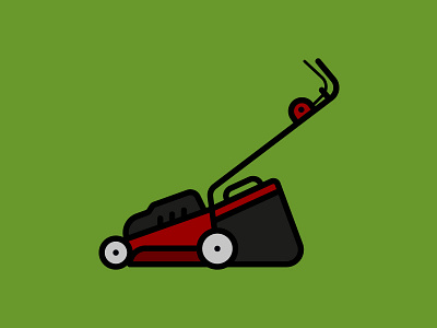 Lawn mower Sleigh draw illustrator vector vectoriel