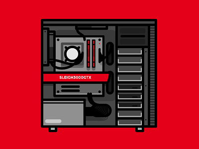 Geek geek hardwar illustrator red vectoriel