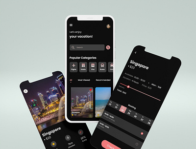 TRAVAIL APPLICATION app design graphic design